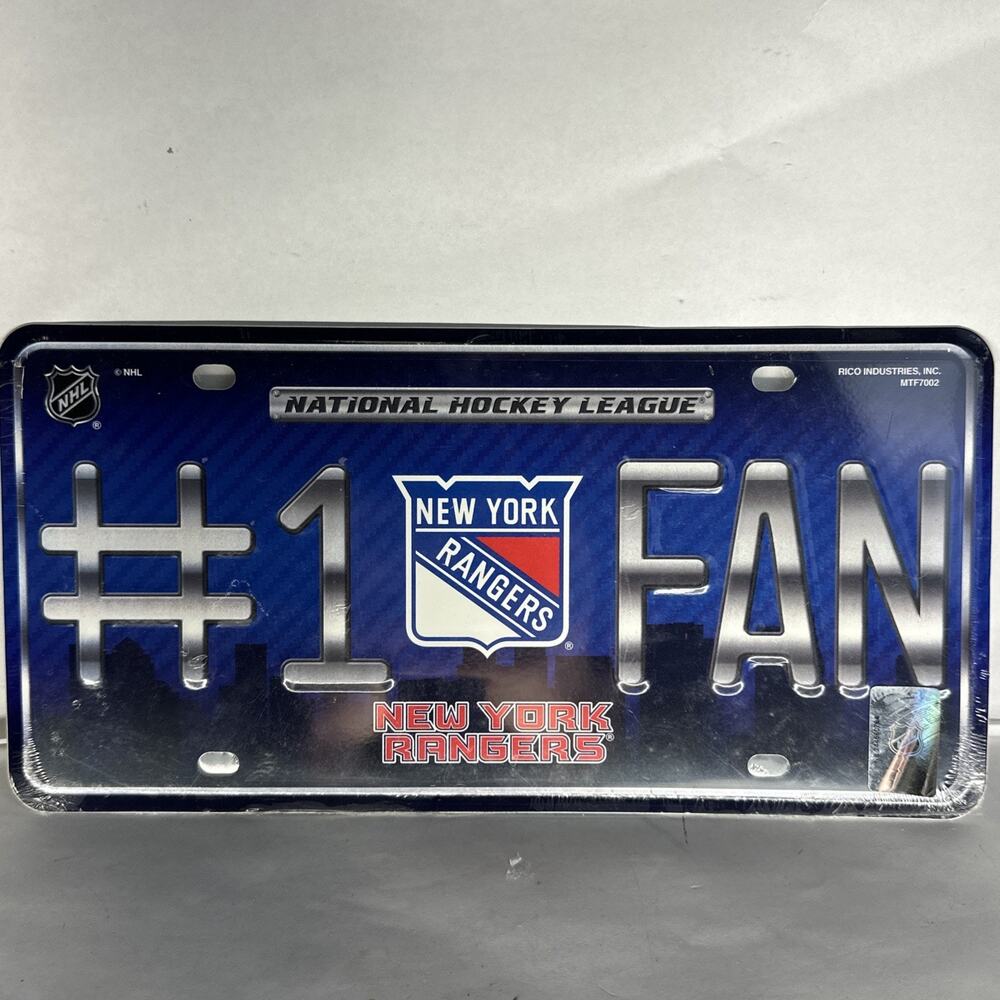 New York Rangers #1 Fan License Plate